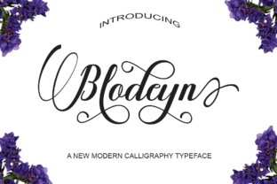 Blodeyn: Elegant Script Handwritten Font with Bonus Swashes