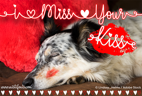I Miss Your Kiss Font for Warm, Handwritten Branding