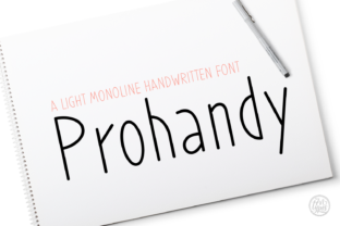Prohandy: A Light Monoline Handwritten Font for Clear Digital Campaigns