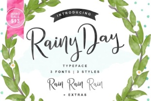 Rainy Day Font for Creative Crafters and Handmade Product Makers