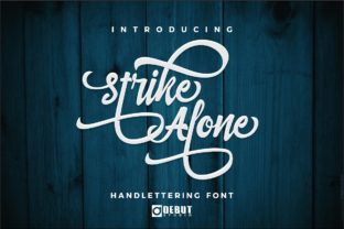 Strike Alone Script Handwritten Font for Crafters