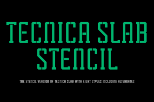 Tecnica Slab Stencil Family: A Refined Slab Serif Font for Editorial Design